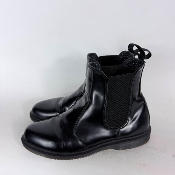 Dr. Martens Flora Smooth Chelsea Boots Women's 10 Black Leather Ankle Pull-On - Picture 5 of 10